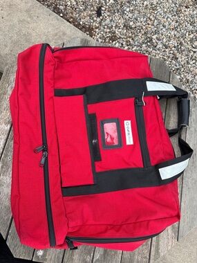 Red Curaplex Fire Gear Tote Bag - Professional Carrying Case
